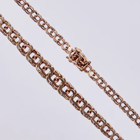 Collier doserad Bismarck, längd ca 44cm, bredd ca 3-6mm, 14K Vikt: 8 g