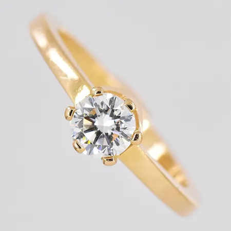 Ring, diamant 0,50ct enligt gravyr, Evfa Attling, stl 17, personlig gravyr, 18K Vikt: 3,7 g