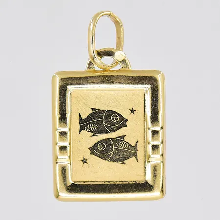 Hänge fiskarna, 12,2x20mm inklusive ögla, 14K Vikt: 0,8 g