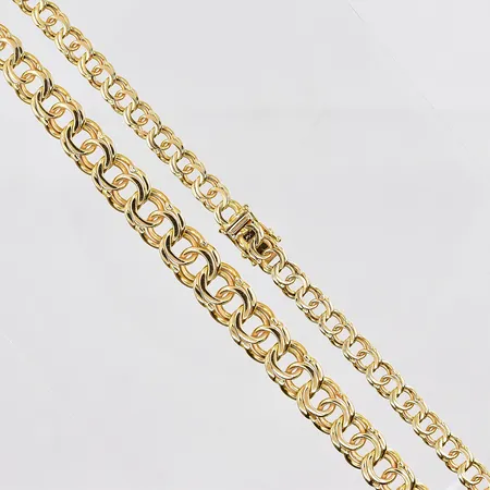 Collier Bismarck, 45cm, doserad bredd 6-9,9mm, GHA, 18K Vikt: 39,5 g