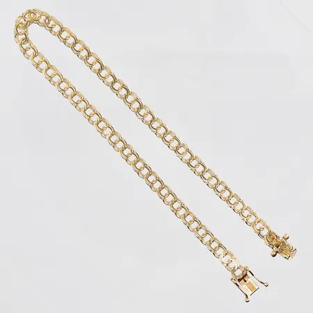 Armband Bismarck, 19cm, bredd 3,8mm, sliten, 18K Vikt: 4,8 g