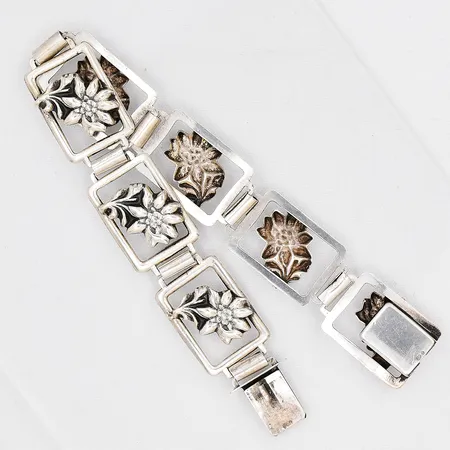 Armband, 19cm, bredd 16mm, silver 830/1000 Vikt: 16,3 g