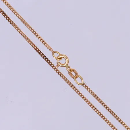 Kedja Pansar, ca 40cm, bredd 1mm, delvis missfärgad. 18K  Vikt: 2,8 g