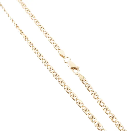 Halskedja, 51cm, bredd 3,5mm, 18k Vikt: 7,7 g