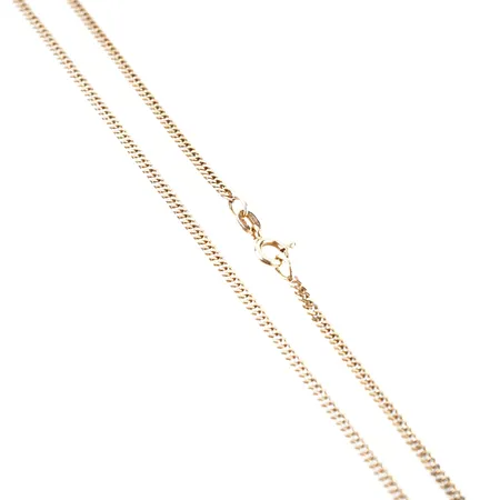 Halskedja, pansar, 43cm, bredd 2,5mm, 18k Vikt: 7,5 g
