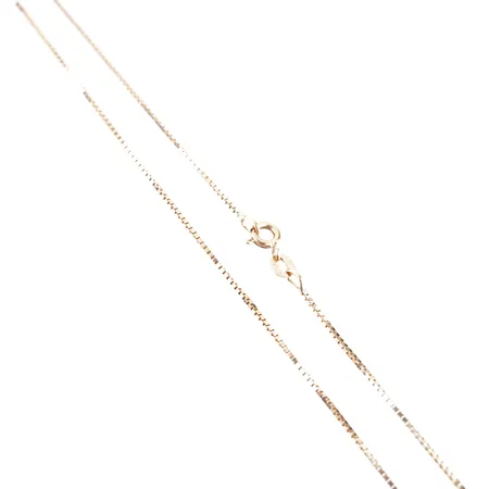 Halskedja, venezia, 38,5cm, bredd 1mm, 18k Vikt: 3 g