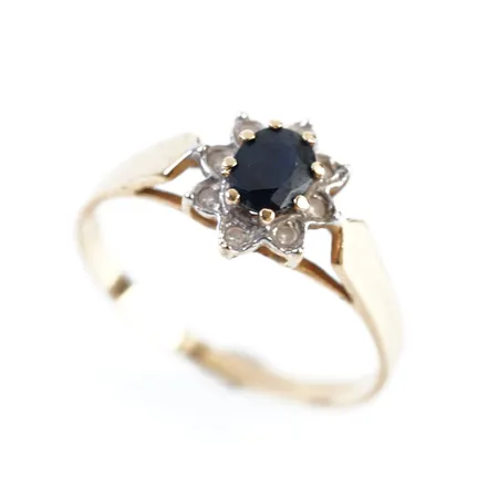 Ring m stenar, stl 17½(54), Ø8mm, 18k Vikt: 1,9 g