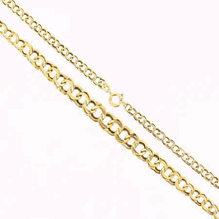 Collier doserad Bismarck, 39cm, bredd 4-7mm, 18K Vikt: 11,3 g