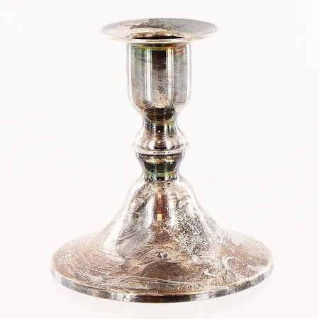 Ljusstake, 8,5cm, bruksspår, fläckar, fylld botten, bruttovikt 136,2g, silver 830/1000.