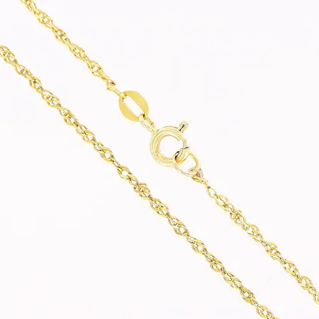 Kedja Singapore, 39cm, bredd 1,5mm, 18K Vikt: 2,7 g