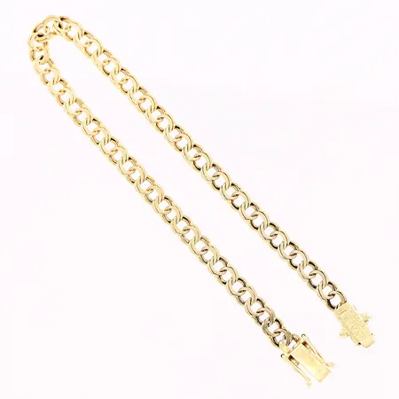 Armband Bismarck, 18,5cm, bredd 4,5mm, 18K Vikt: 7,7 g