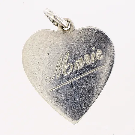 Hänge hjärta, 22x16mm, text: Marie, silver 925/1000 Vikt: 1,3 g