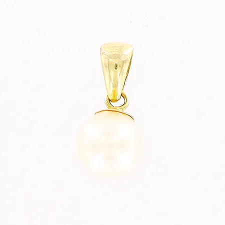 Hänge, odlad pärla, 15mm, 18K Vikt: 0,7 g