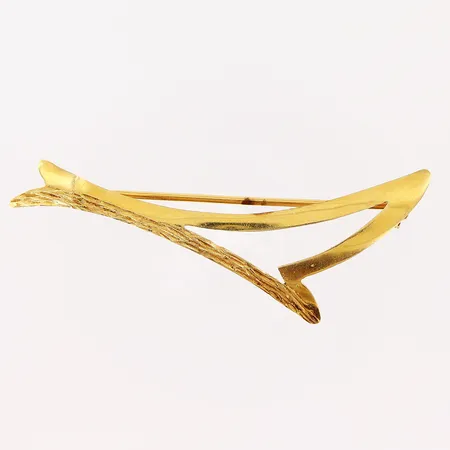 Brosch 50x20mm, defekter, 18K Vikt: 1,9 g
