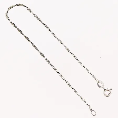 Armband modell i vriden s-länk, 17cm, bredd 1mm, silver 925/1000 Vikt: 1,2 g