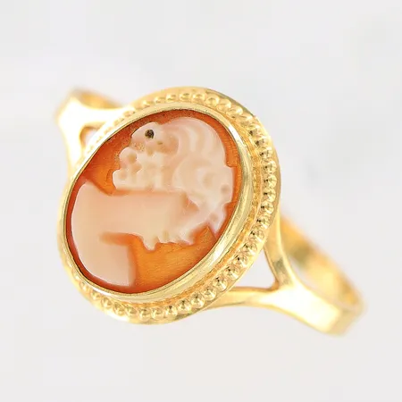 Ring, camé, stl 17¾, bredd 1,5-12,5mm, 18K Vikt: 1,6 g