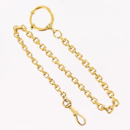 Klockkedja 29cm, bredd 3mm, 18K Vikt: 17,3 g