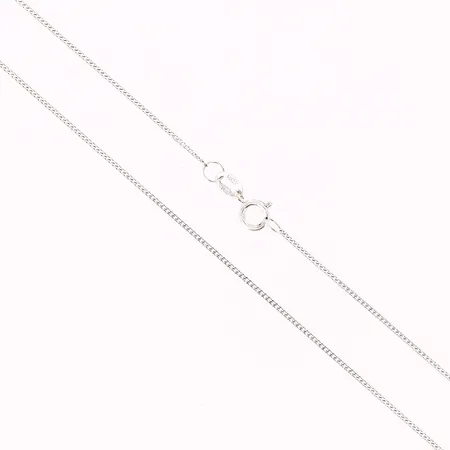 Kedja Pansar, 45,5cm, bredd 0,7mm, vitguld, 18K Vikt: 1,5 g