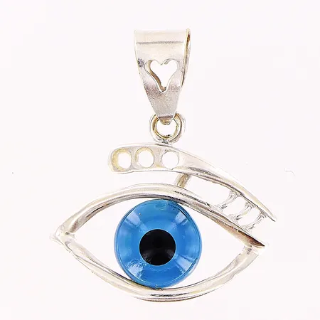 Hänge, öga, 15x18mm, vitguld, 18K Vikt: 0,8 g