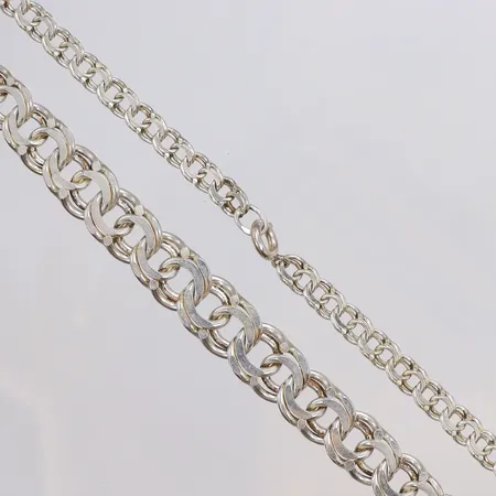 Colllier doserad bismarck, 43,5cm, bredd 5-10mm, NSE, (Heko KB Nils-Erik Södermark, Köping) silver 925/1000	 Vikt: 25,5 g