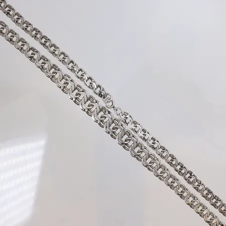 Halscollier doserad bismarck, 47cm, bredd 7-11mm, silver 830/1000  Vikt: 35,8 g