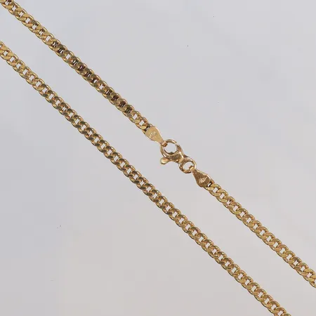 Kedja pansar, 50,5cm, bredd 2mm, GFAB, 18K  Vikt: 6,4 g