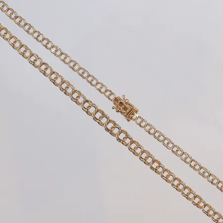 Collier doserad bismarck, 42,65cm, bredd 2-4mm,  GAB, 18K  Vikt: 7,9 g