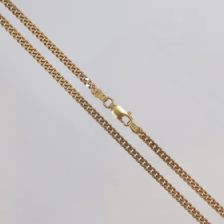 Kedja pansar, 45cm, bredd 2mm, 18K  Vikt: 13,4 g