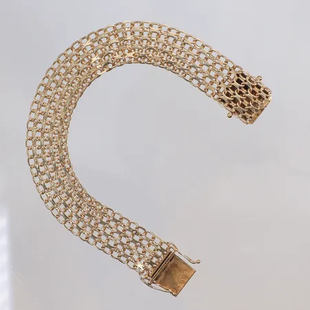 Armband x-länk, 19cm, bredd 15mm, J&A, (Jo-Ans Guld AB, Köping) 18K  Vikt: 25,2 g