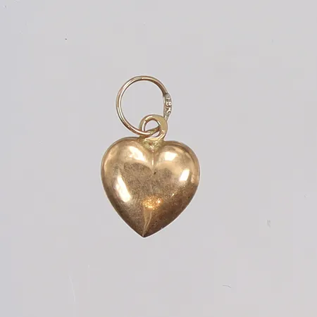 Hänge hjärta 7x12mm inklusive hängöglan, bucklig 18K Vikt: 0,2 g