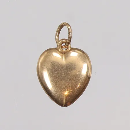 Hänge hjärta 10x15mm inklusive hängöglan, ihåligt, 18K Vikt: 0,6 g