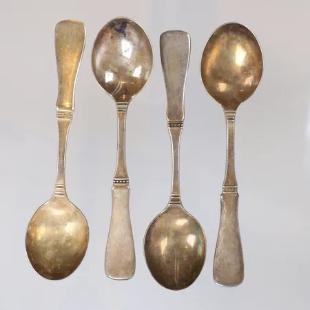 4st Kaffekskedar modell Uppsala längd 11cm, MGAB silver 830/1000 Vikt: 49,9 g