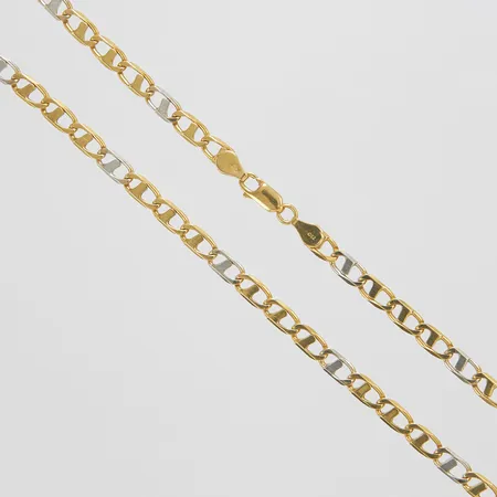 Kedja, längd: 47cm, bredd: 4,8mm, tvåfärgad, 18K Vikt: 24,8 g