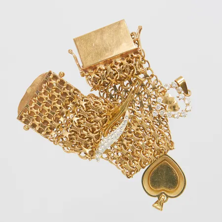 Diverse guld, skadat/slitet/stenar saknas, 18K Vikt: 26,1 g