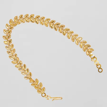 Armband, längd: 18-20cm, bredd: 7,5mm, skadad länkdel, 21K Vikt: 5,2 g