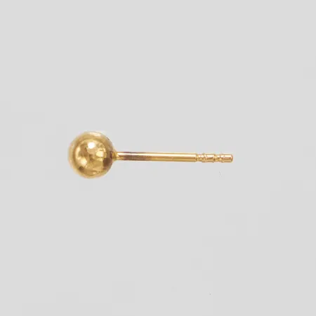 Örhänge, ett udda, kula Ø3,9mm, saknar snurrebuss, 18K