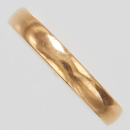Ring, slät, Ø16½, bredd: 3,1mm, personlig gravyr, svenska stämplar, 18K Vikt: 3,3 g