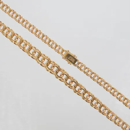 Collier, doserad Bismarck, längd: 50cm, bredd: 6,8-11,1mm, GHA, 18K Vikt: 54,9 g