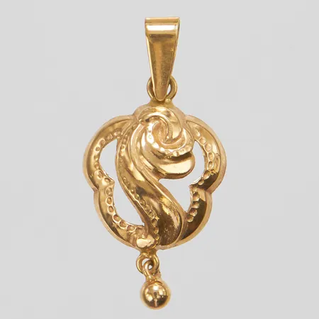 Hänge, 29,3x14mm, svenska stämplar, 18K Vikt: 1 g