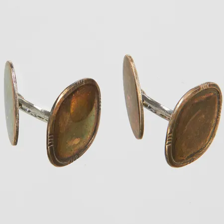 Manschettknappar, 19,8x15,8mm, ograverade, G.Dahlgren & Co, Malmö, 1964, 830/1000 Vikt: 7,7 g