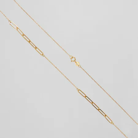 Collier, längd: 80cm, bredd: 0,8-3,2mm, GHA, 18K Vikt: 4,9 g