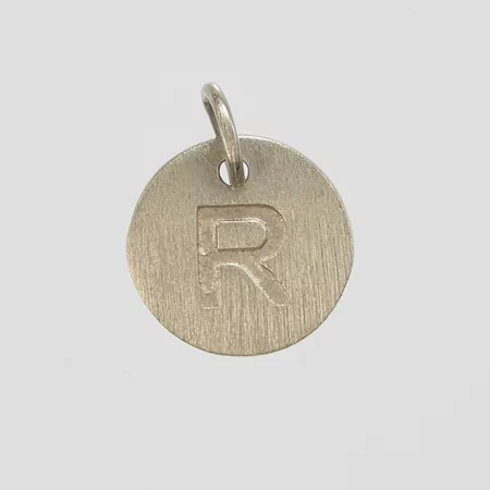 Silverhänge, bokstaven R, 14,2x11,1mm, 925/1000 Vikt: 1 g