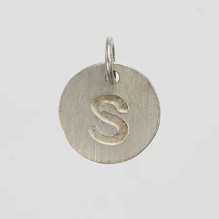 Silverhänge, bokstaven S, 14,8x11,1mm, 925/1000 Vikt: 1,2 g