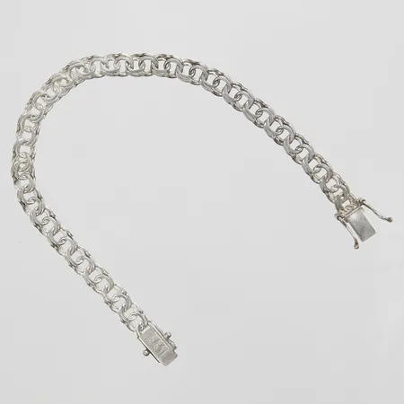 Silverarmband, Bismarck, längd: 20,2cm, bredd: 6,5mm, 925/1000 Vikt: 10,8 g