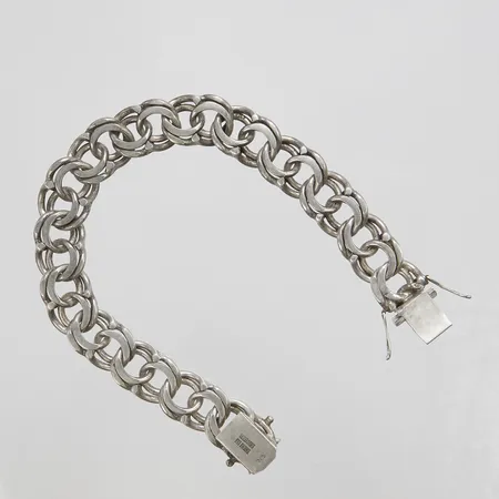 Silverarmband, Bismarck, längd: 22,5cm, bredd: 14mm, svenska stämplar, 830/1000 Vikt: 55,4 g