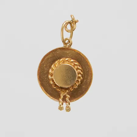 Berlock, hatt, 22,5x14mm, 18K Vikt: 1,3 g