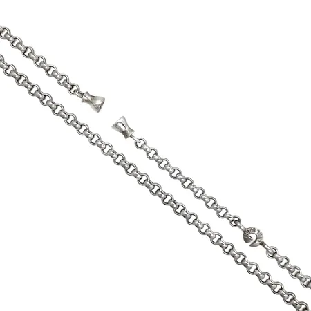 Halsband, OLE LYNGGAARD Danmark, silver 925/1000, Ankarlänk, längd 43 cm inkl. dobbar, bredd 2,5 mm, fint skick  Vikt: 7,5 g