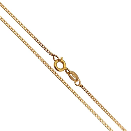 Halskedja Pansar, 18K guld, svensk kontrollstämpel, längd 39,0 cm, bredd 1,2 mm, fint skick Vikt: 2,3 g