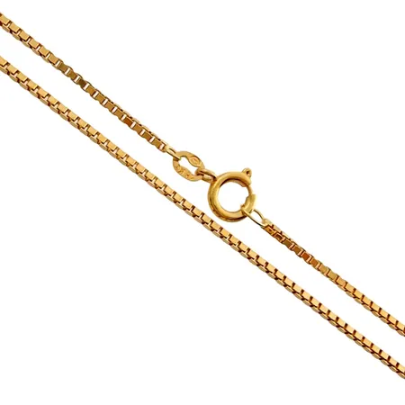 Halskedja Venezia, 18K guld, svensk kontrollstämpel, längd 50,5 cm, bredd 1,1 mm, fint skick Vikt: 5,6 g
