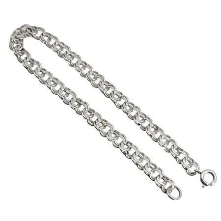Armband Bismarck, silver, längd 18 cm, bredd 5,5 mm, fint skick  Vikt: 6,2 g